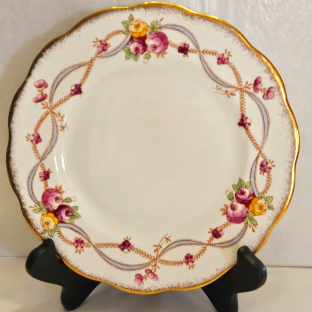 Set of 4 Salad Plates "Terry" by Roslyn China England.